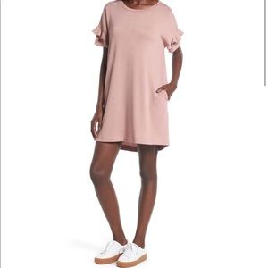Ruffle Sleeve T-Shirt Dress